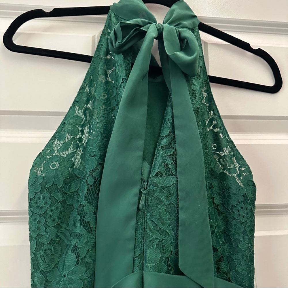 Azazie Dark Green Emelia Gown